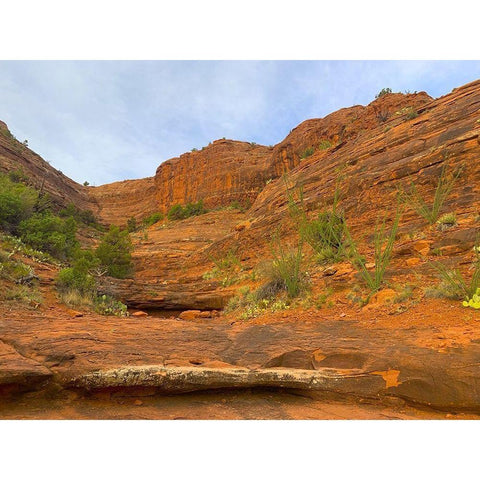 Sedona V White Modern Wood Framed Art Print by Grayscale