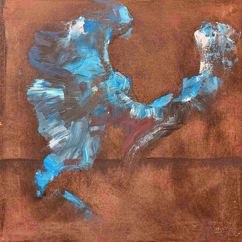 Shaman Dance IV White Modern Wood Framed Art Print by Grayscale