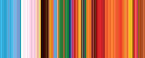 Bright Pinstripes I White Modern Wood Framed Art Print with Double Matting by Grayscale
