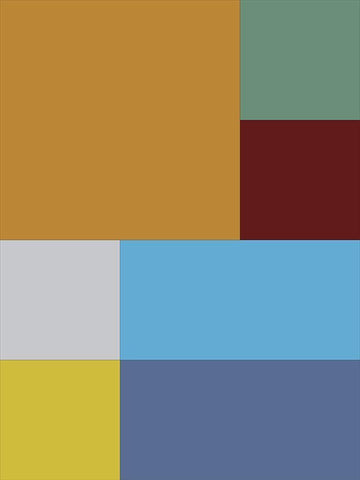 Bright Blocks III White Modern Wood Framed Art Print with Double Matting by Grayscale