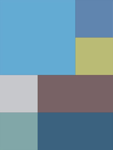 Bright Blocks XIII White Modern Wood Framed Art Print with Double Matting by Grayscale