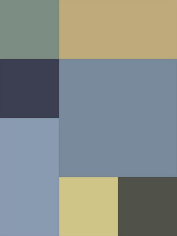 Soft Blocks IV White Modern Wood Framed Art Print with Double Matting by Grayscale
