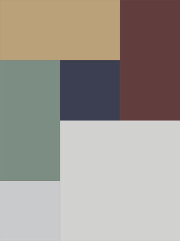 Soft Blocks X White Modern Wood Framed Art Print with Double Matting by Grayscale