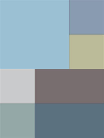 Soft Blocks XIII White Modern Wood Framed Art Print with Double Matting by Grayscale