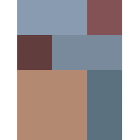 Soft Blocks XVII Black Modern Wood Framed Art Print with Double Matting by Grayscale
