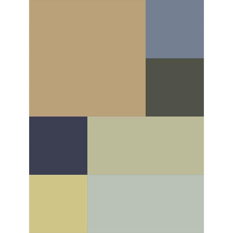 Soft Blocks XVIII Black Modern Wood Framed Art Print with Double Matting by Grayscale