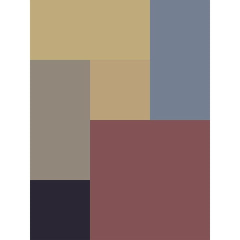 Soft Blocks XX Black Modern Wood Framed Art Print with Double Matting by Grayscale