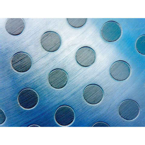 Steel Dots II Gold Ornate Wood Framed Art Print with Double Matting by Grayscale