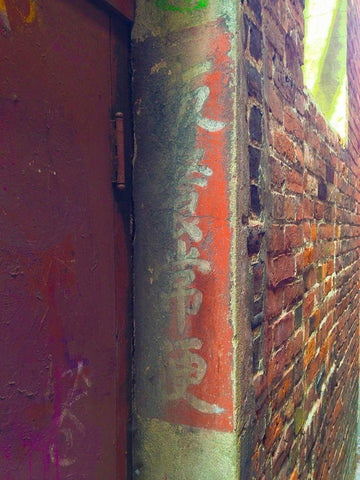 Chinatown I Black Ornate Wood Framed Art Print with Double Matting by Grayscale