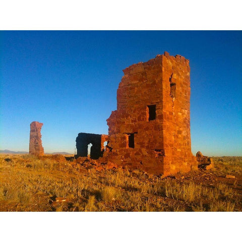 Ruins I White Modern Wood Framed Art Print by Grayscale