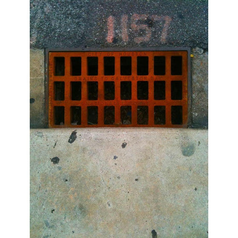 Utility Cover V White Modern Wood Framed Art Print by Grayscale