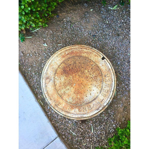 Utility Cover VI White Modern Wood Framed Art Print by Grayscale