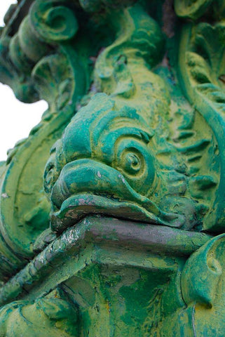 Fish Head II Black Ornate Wood Framed Art Print with Double Matting by Grayscale