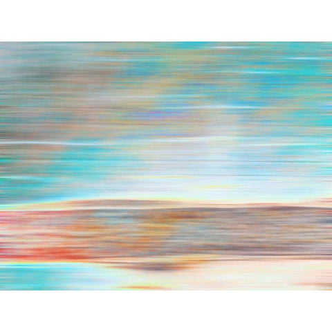 Landscape White Modern Wood Framed Art Print by Popcorn