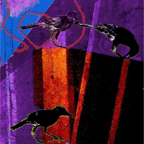 Blackbird: Ode To Envy Black Modern Wood Framed Art Print by Popcorn