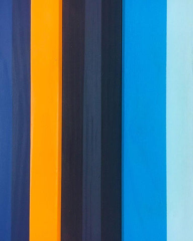 Stripes I White Modern Wood Framed Art Print with Double Matting by Tenoever, William