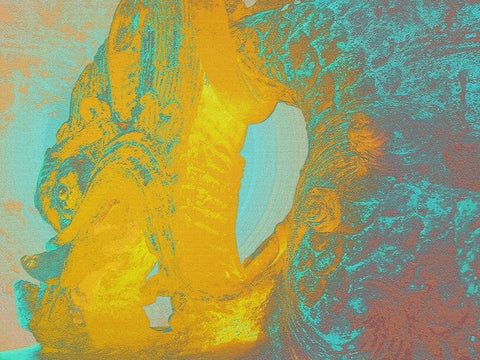 Dragon  Black Ornate Wood Framed Art Print with Double Matting by Tenoever, William