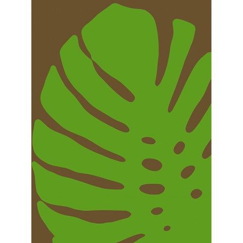 Monstera Stylized II Black Modern Wood Framed Art Print by Tenoever, William