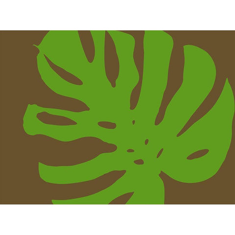 Monstera Stylized III White Modern Wood Framed Art Print by Tenoever, William