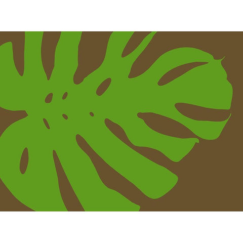 Monstera Stylized IV Black Modern Wood Framed Art Print by Tenoever, William