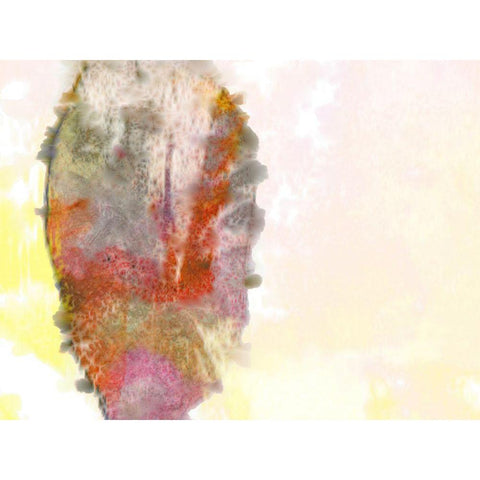 Dried Leaves 2 White Modern Wood Framed Art Print by Tenoever, William