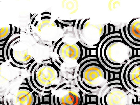 Honeycomb 10 White Modern Wood Framed Art Print with Double Matting by Tenoever, William