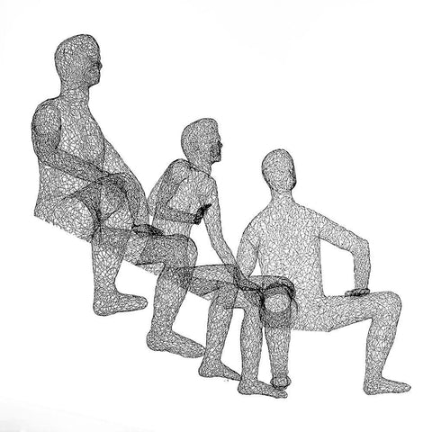 WiredInSitu Black Modern Wood Framed Art Print with Double Matting by Tenoever, William