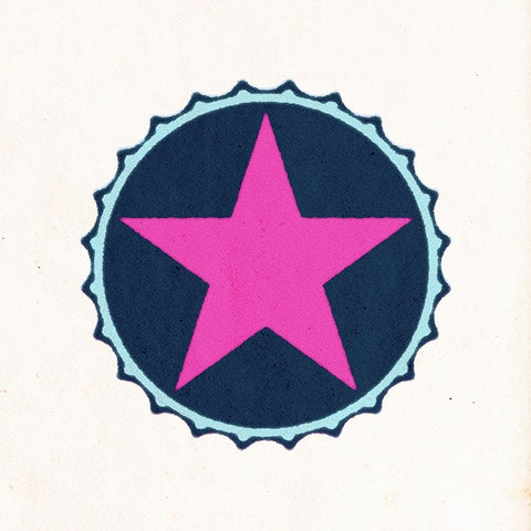 BottleCap:Star White Modern Wood Framed Art Print with Double Matting by Tenoever, William