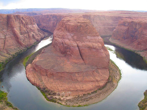 Horseshoe Bend White Modern Wood Framed Art Print with Double Matting by Popcorn