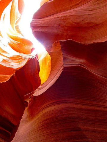 Antelope Canyon I White Modern Wood Framed Art Print with Double Matting by Popcorn