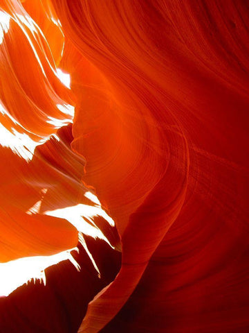 Antelope Canyon III White Modern Wood Framed Art Print with Double Matting by Popcorn