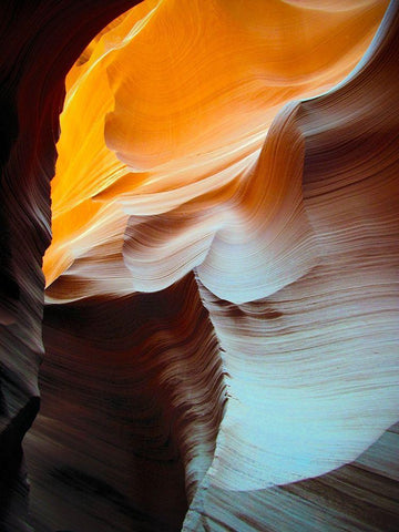 Antelope Canyon VII White Modern Wood Framed Art Print with Double Matting by Popcorn