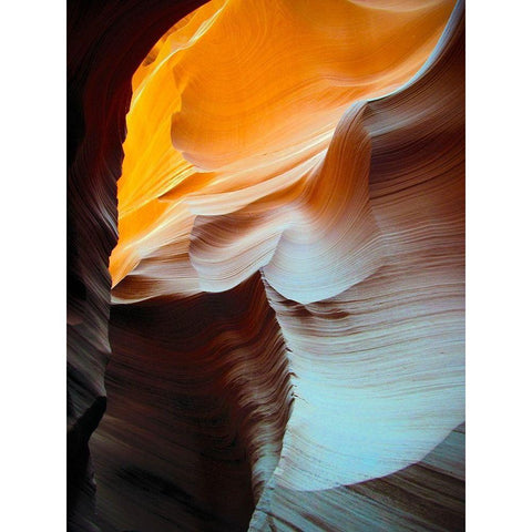 Antelope Canyon VII White Modern Wood Framed Art Print by Popcorn