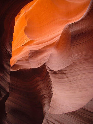 Antelope Canyon VIII White Modern Wood Framed Art Print with Double Matting by Popcorn
