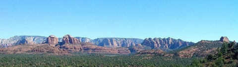 Sedona I White Modern Wood Framed Art Print with Double Matting by Popcorn