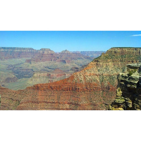 Grand Canyon 2: South Kaibab Black Modern Wood Framed Art Print with Double Matting by Popcorn