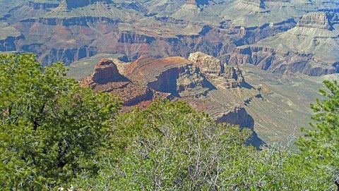 Grand Canyon 3 White Modern Wood Framed Art Print with Double Matting by Popcorn