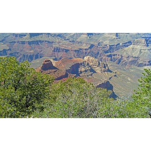 Grand Canyon 3 Black Modern Wood Framed Art Print by Popcorn