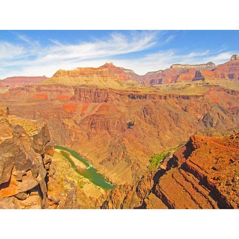 Grand Canyon 10 Black Modern Wood Framed Art Print with Double Matting by Popcorn