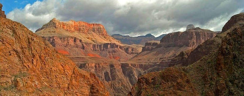 Grand Canyon 12 White Modern Wood Framed Art Print with Double Matting by Popcorn