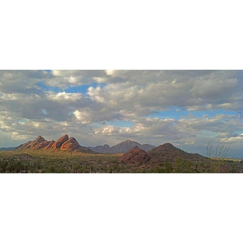 Popago Mountains  Black Modern Wood Framed Art Print by Popcorn