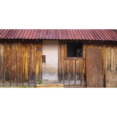 Cabin I Black Modern Wood Framed Art Print with Double Matting by Popcorn