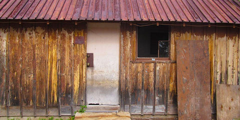 Cabin I Black Ornate Wood Framed Art Print with Double Matting by Popcorn