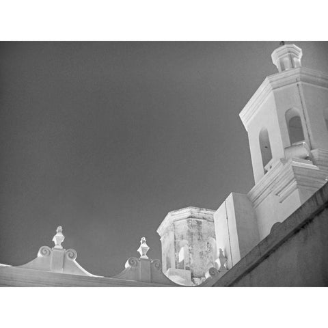 San Xavier Del Bac I BandW Gold Ornate Wood Framed Art Print with Double Matting by Popcorn