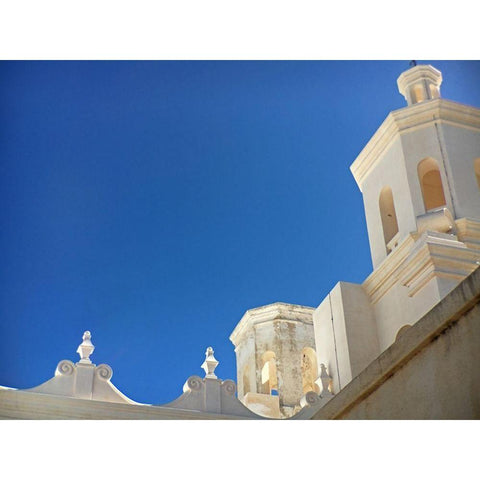 San Xavier Del Bac I Black Modern Wood Framed Art Print with Double Matting by Popcorn