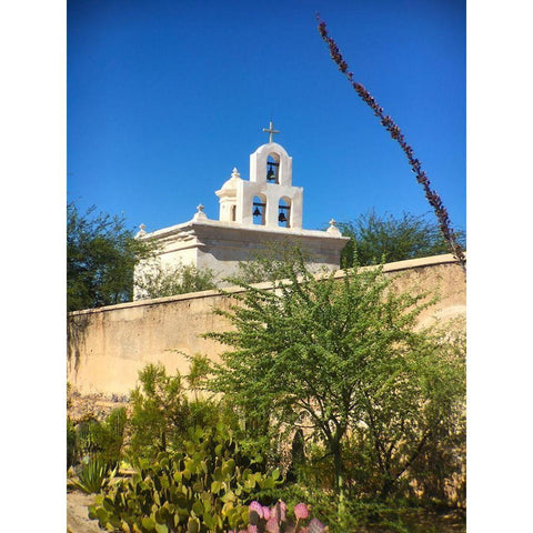 San Xavier Del Bac III White Modern Wood Framed Art Print by Popcorn
