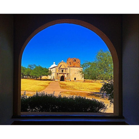 Mission Tumacacori I White Modern Wood Framed Art Print by Popcorn