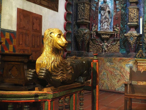 San Xavier Del Bac VI White Modern Wood Framed Art Print with Double Matting by Popcorn