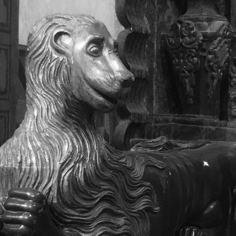 San Xavier Del Bac VII BandW Gold Ornate Wood Framed Art Print with Double Matting by Popcorn