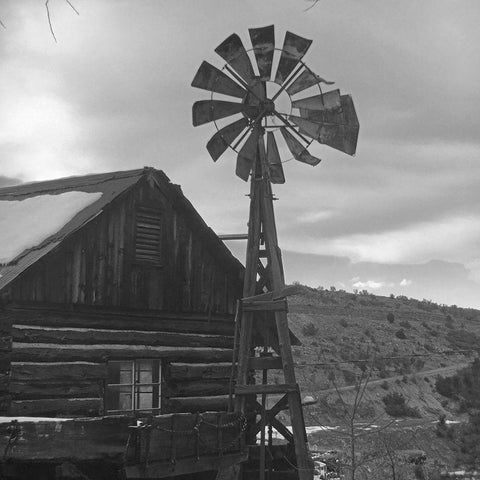 Gold King Mine B-W White Modern Wood Framed Art Print by Popcorn